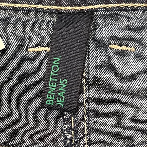 Benetton Paneled Denim Maxi Skirt, Blue 42 (12) - Picture 3 of 9